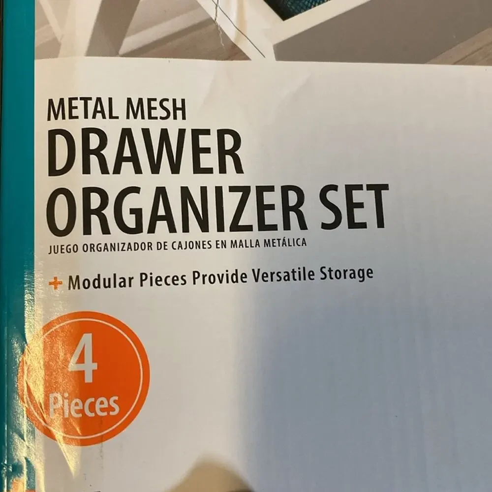 New in box Pen + Gear metal Mesh drawer organizer storage 4 piece‎ modular set